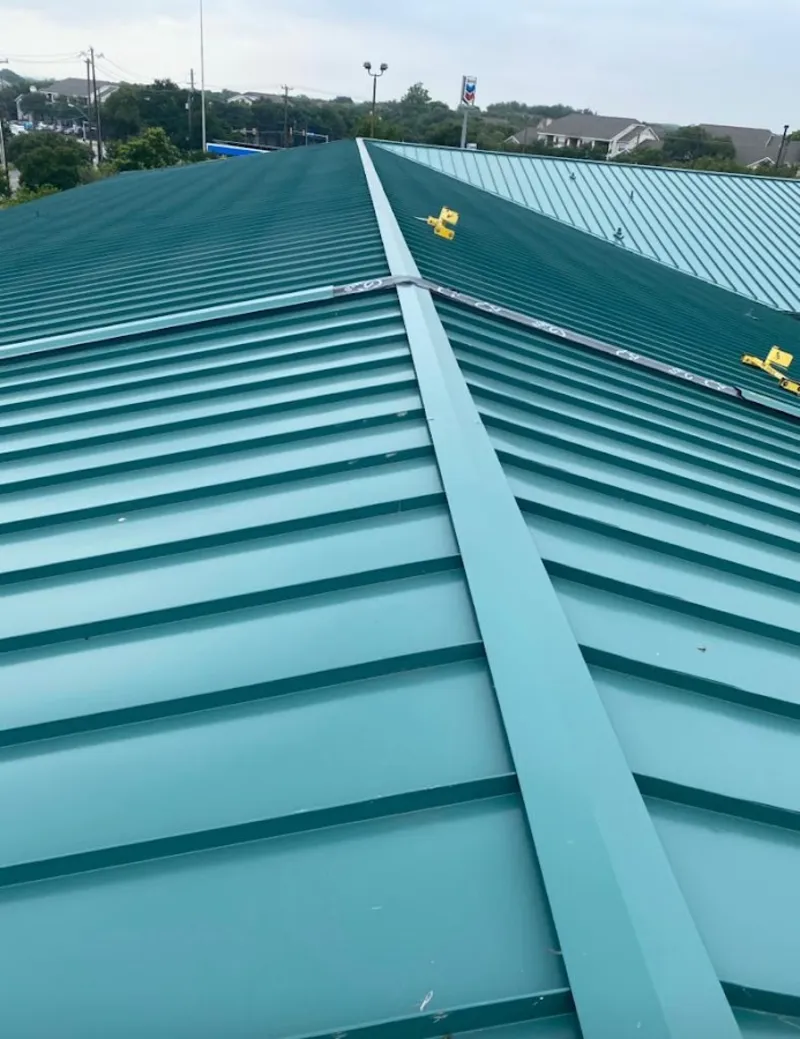 Green commercial metal roof ridge and valley for Metal Roof Repair in CaÃ±on City